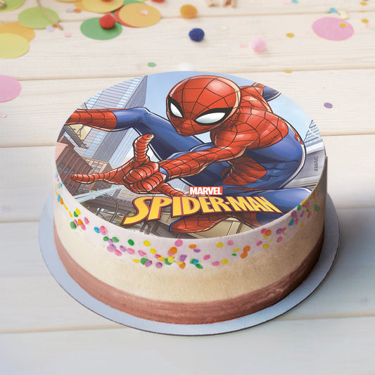 OBLEA PARA TARTAS DE SPPIDERMAN REDONDA DE 20CM