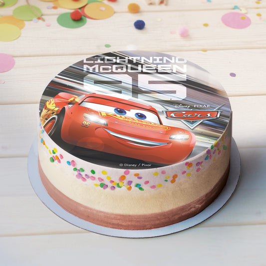 OBLEA PARA TARTAS DE CARS 3 REDONDA DE 20CM