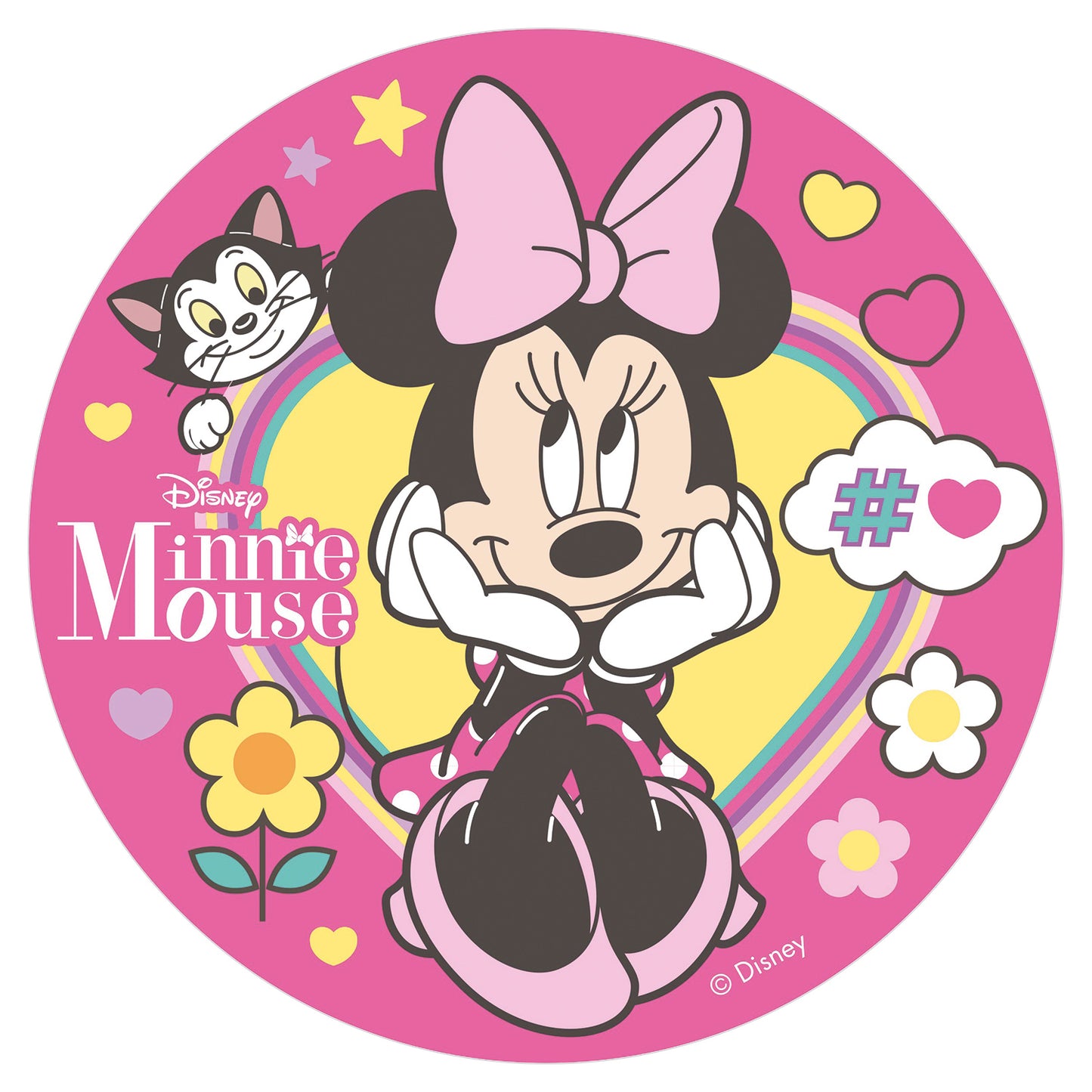 OBLEA PARA TARTAS DE MINNIE MOUSE REDONDA DE 20CM