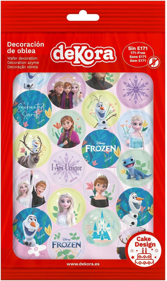 MINI DISCOS DE OBLEA DE FROZEN REDONDOS DE 3,4CM