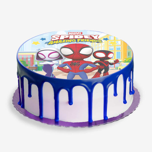 OBLEA PARA TARTAS DE SPIDEY REDONDA DE 20CM