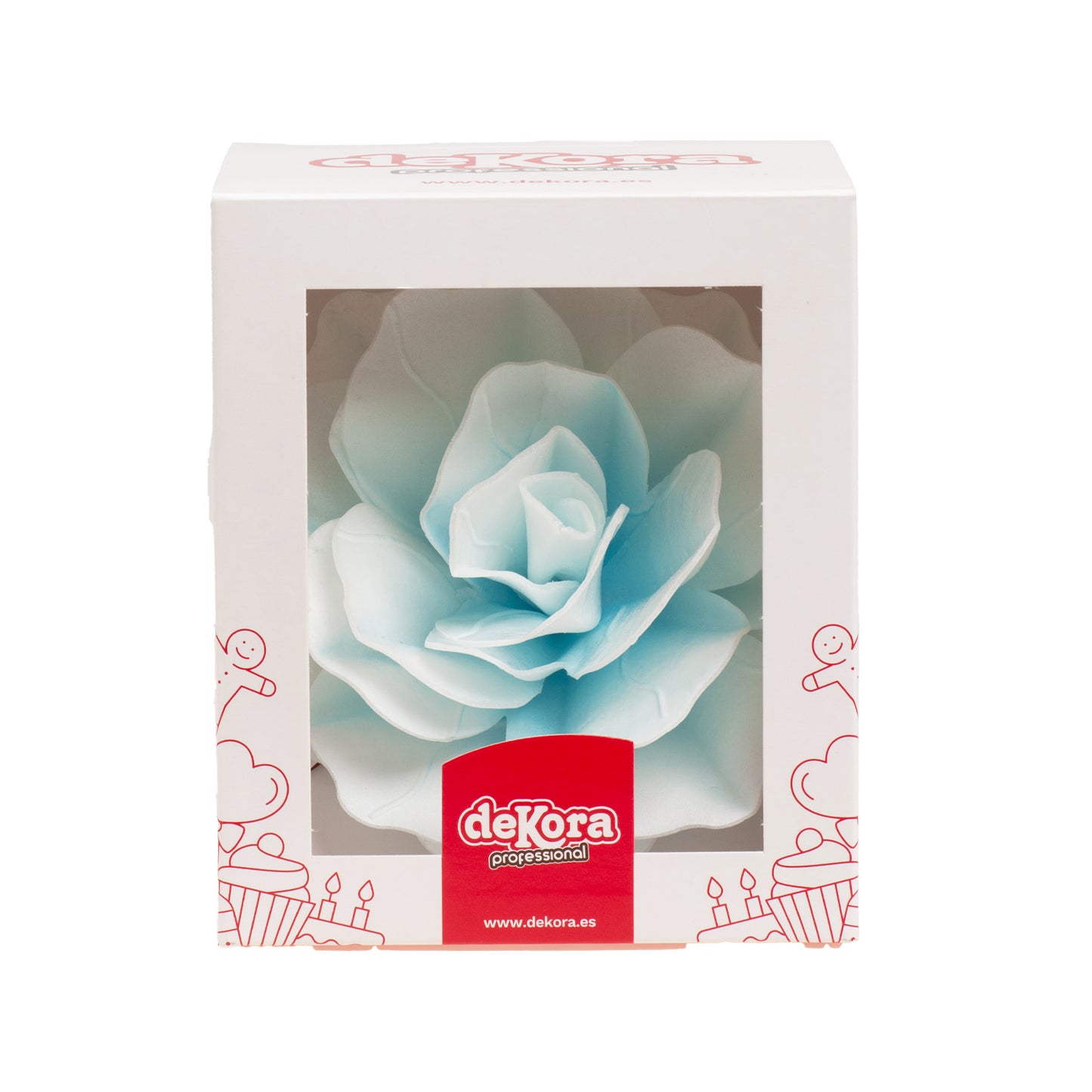 FLOR DE OBLEA GIGANTE AZUL 12,5 CM