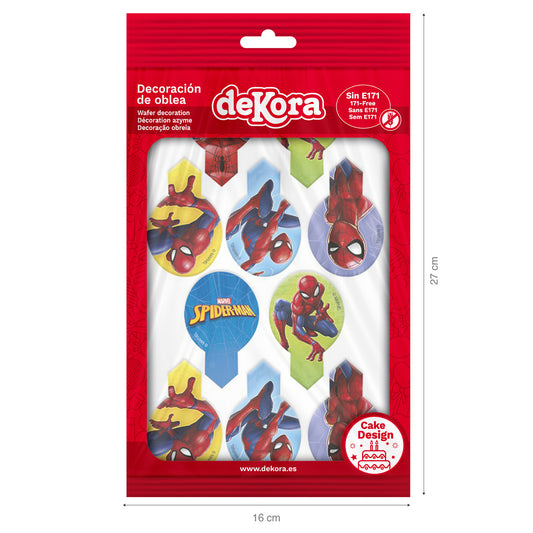 DEKORAPIN OBLEA SPIDERMAN 6,5X4CM - 20 UDS