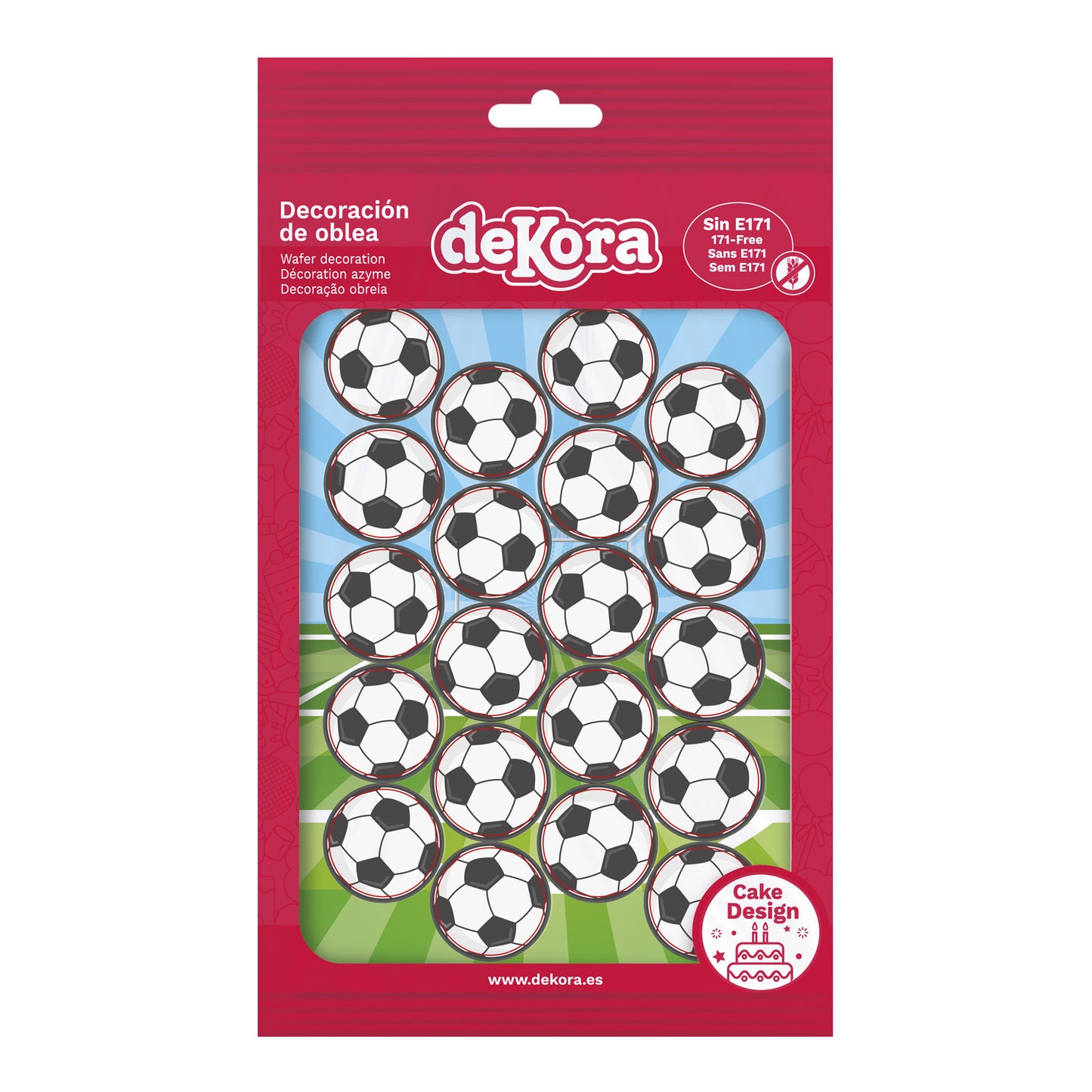 MINI DISCOS PARA CUPCAKES DE OBLEA DE BALONES FÚTBOL DE 3,4CM