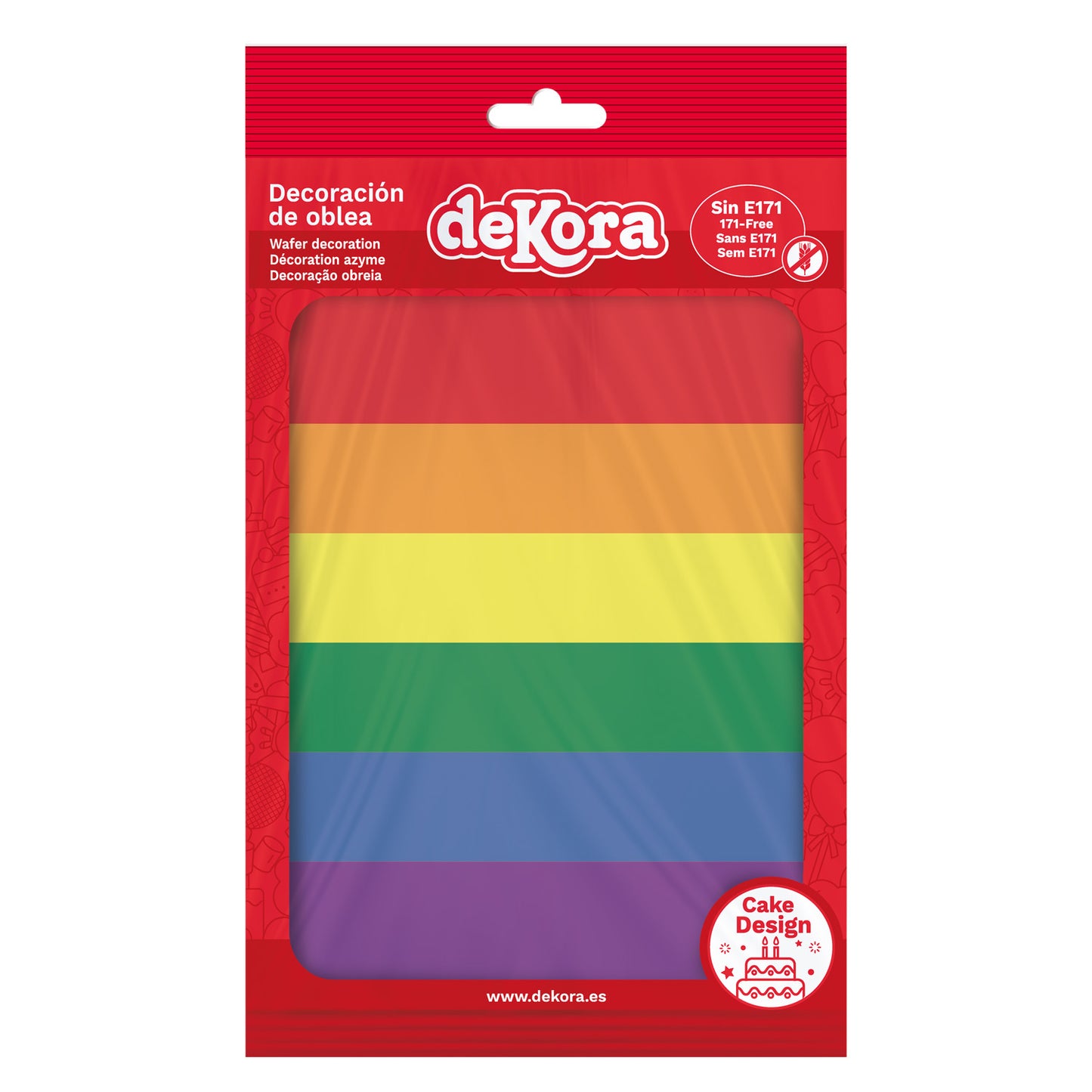 OBLEA PARA TARTAS DE LGTBI RECTANGULAR DE 15X21CM