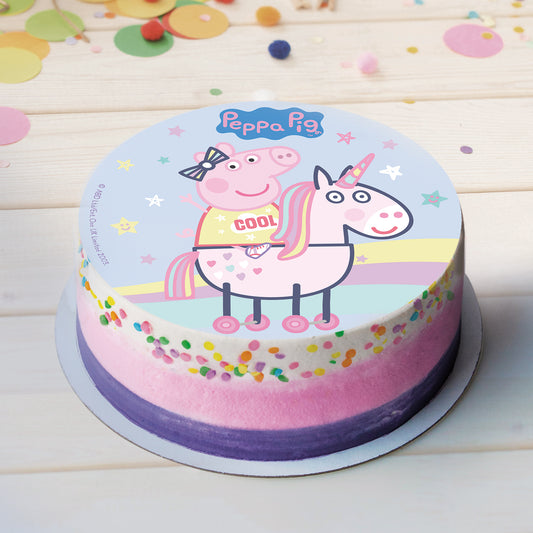 OBLEA PARA TARTAS DE PEPPA PIG REDONDA DE 20CM