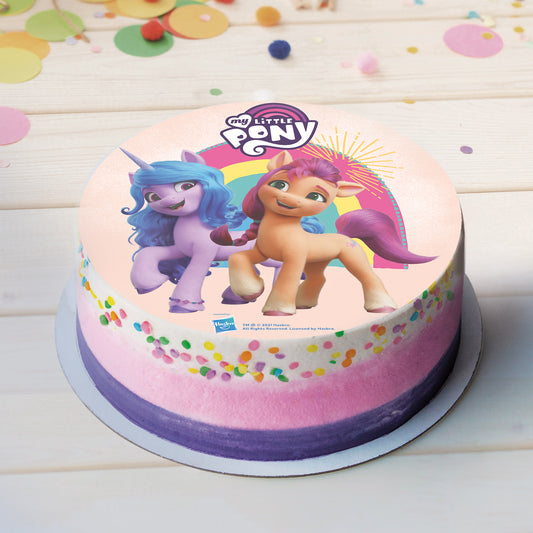OBLEA PARA TARTAS DE MY LITTLE PONY REDONDA DE 20CM