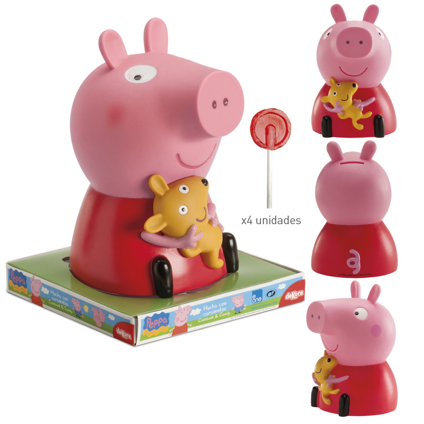 HUCHA PEPPA PIG CON PIRULETAS 24GR