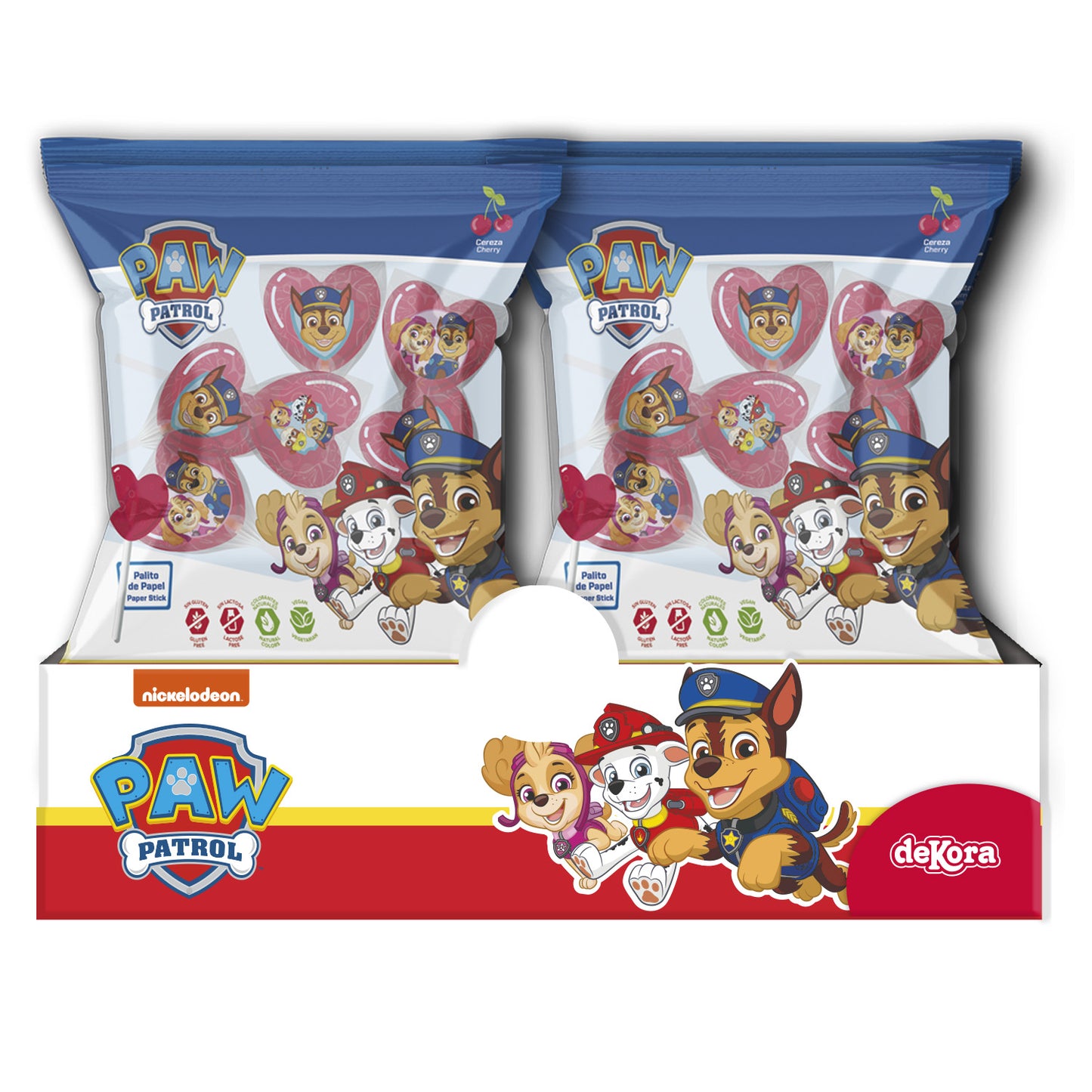 PIRULETAS CARAMELO CORAZÓN DE PATRULLA CANINA