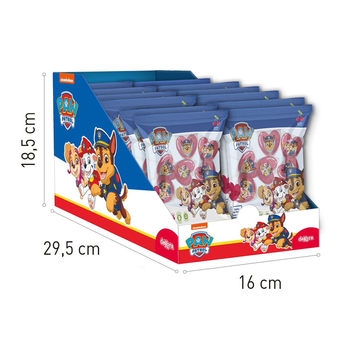 PIRULETAS CARAMELO CORAZÓN DE PATRULLA CANINA