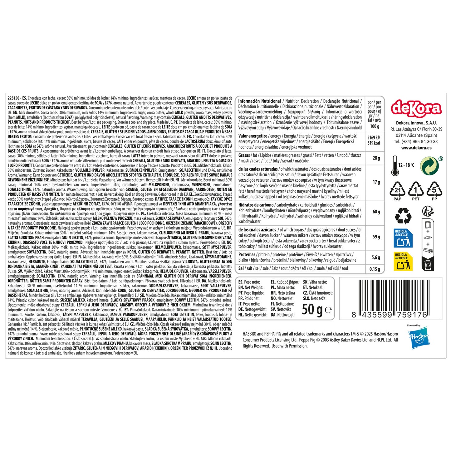 CALENDARIO ADVIENTO NAVIDAD PEPPA PIG | 24 Chocolates