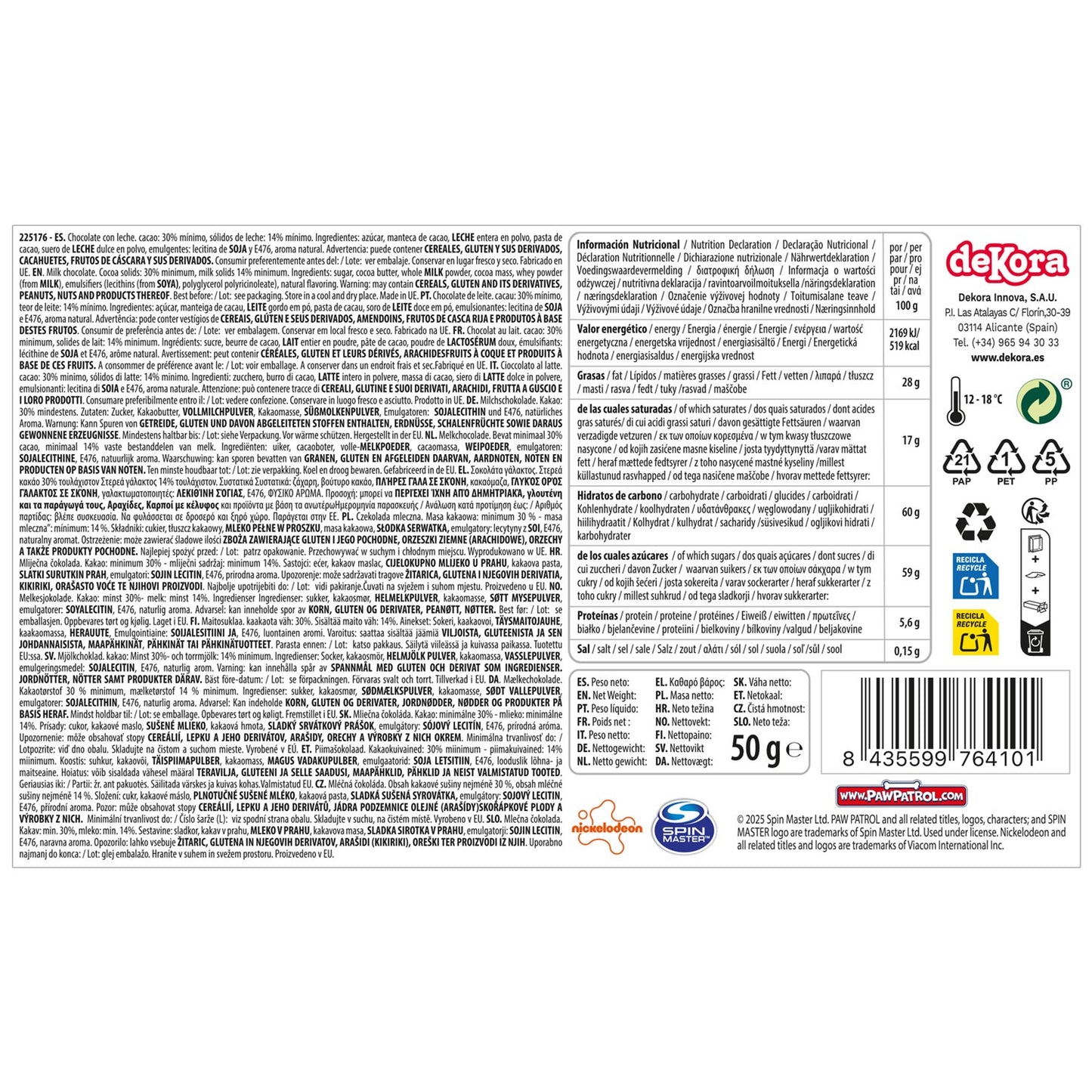 CALENDARIO ADVIENTO NAVIDAD PATRULLA CANINA | 24 Chocolates