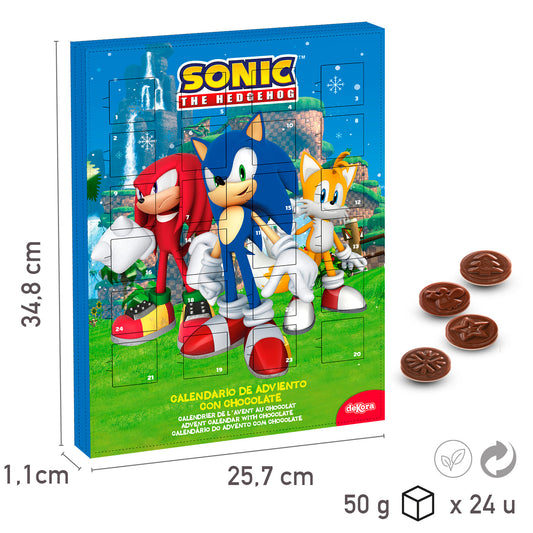 CALENDARIO ADVIENTO NAVIDAD SONIC | 24 Chocolates