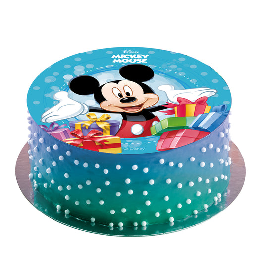 OBLEA PARA TARTAS DE MICKEY MOUSE REDONDA DE 20CM