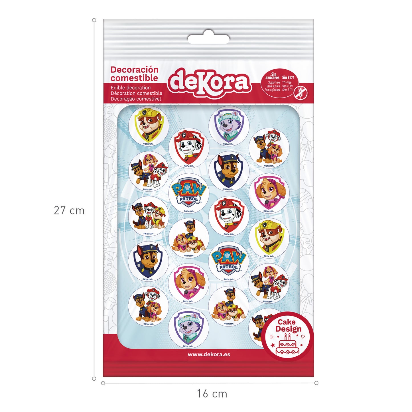 MINI DISCOS DE OBLEA DE PATRULLA CANINA REDONDOS DE 3,4CM