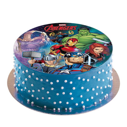 DISCO COMESTIBLE PARA TARTAS DE LOS VENGADORES DE 16CM