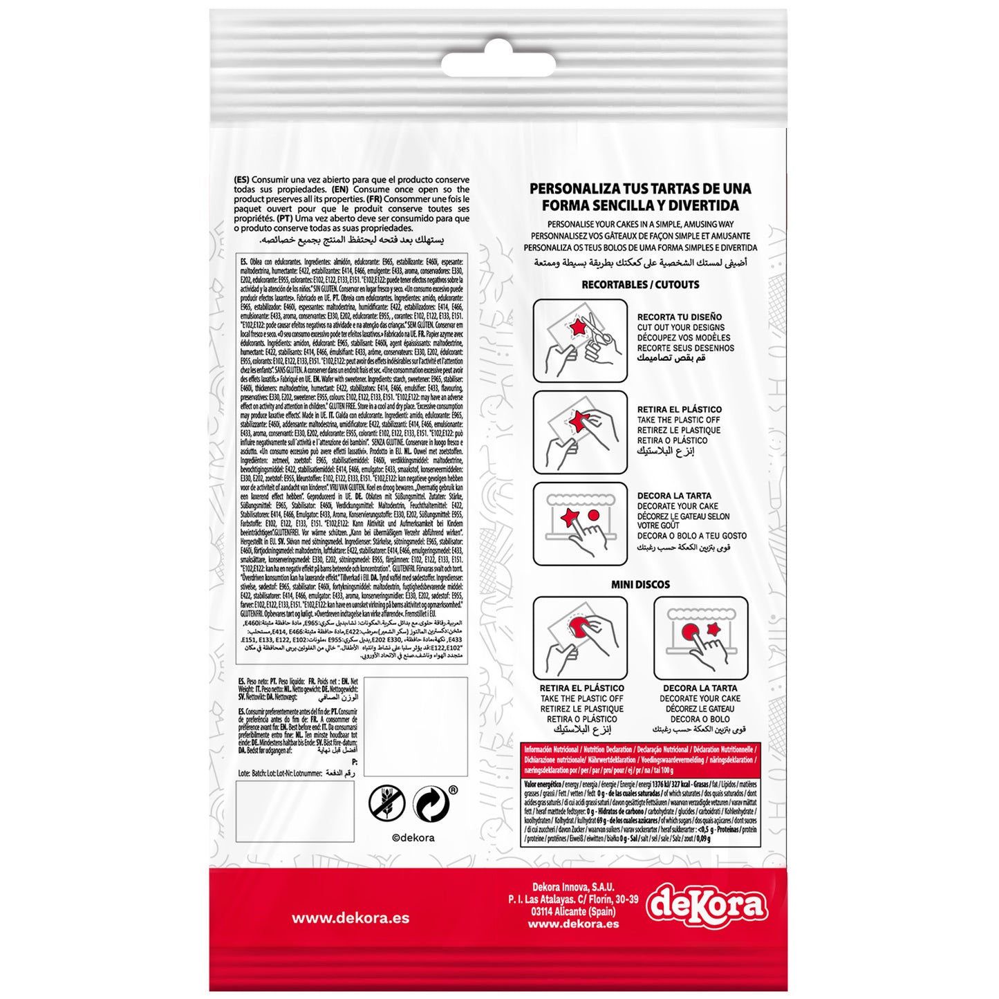 OBLEA PARA TARTAS DE MINNIE RECTANGULAR DE 15X21CM