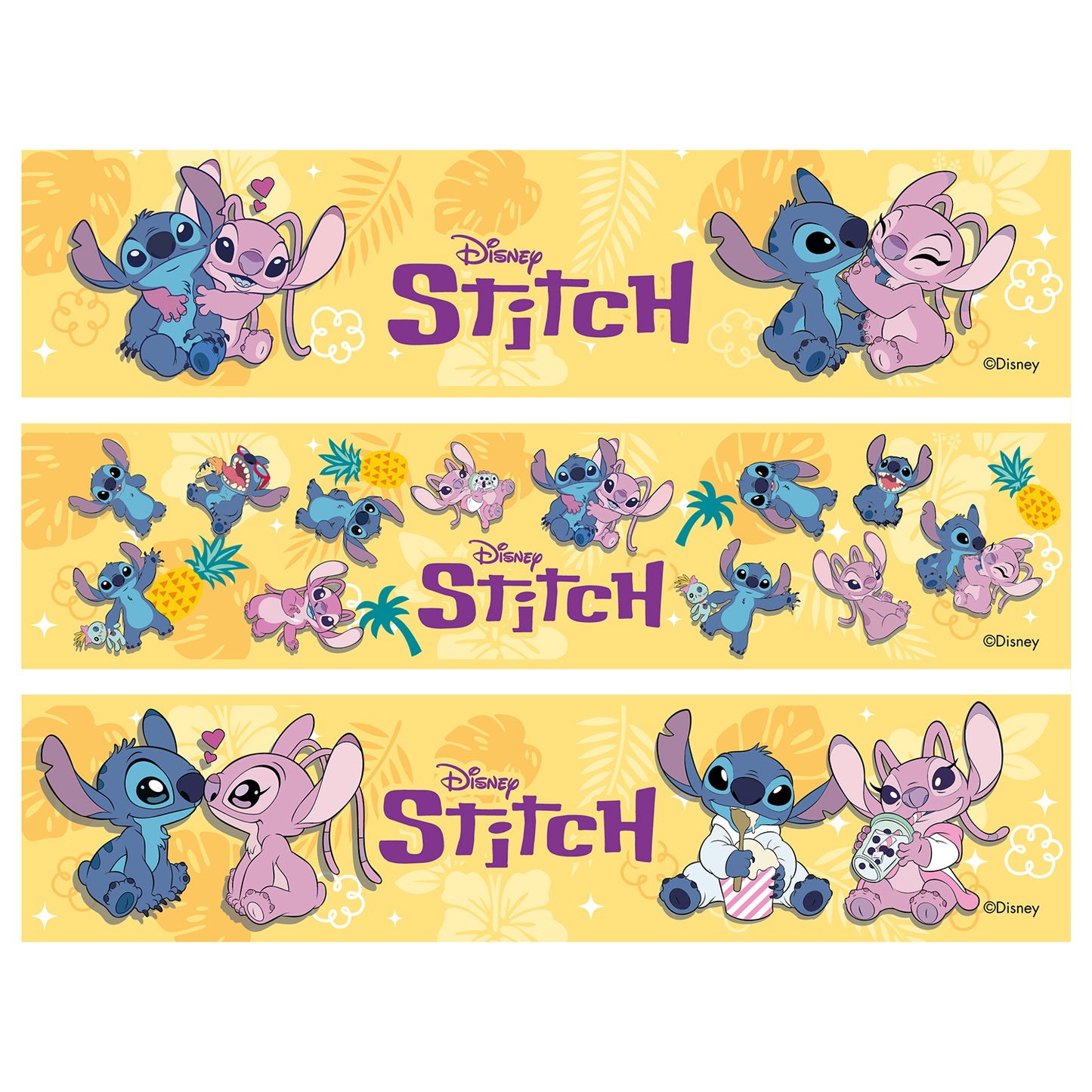 Kit Fiesta Stitch: Oblea + Velas + Mini discos + Ribbon