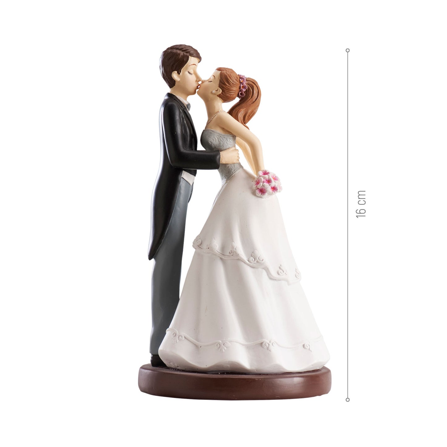 FIGURA TARTA BODA PAREJA BESO 16 CM