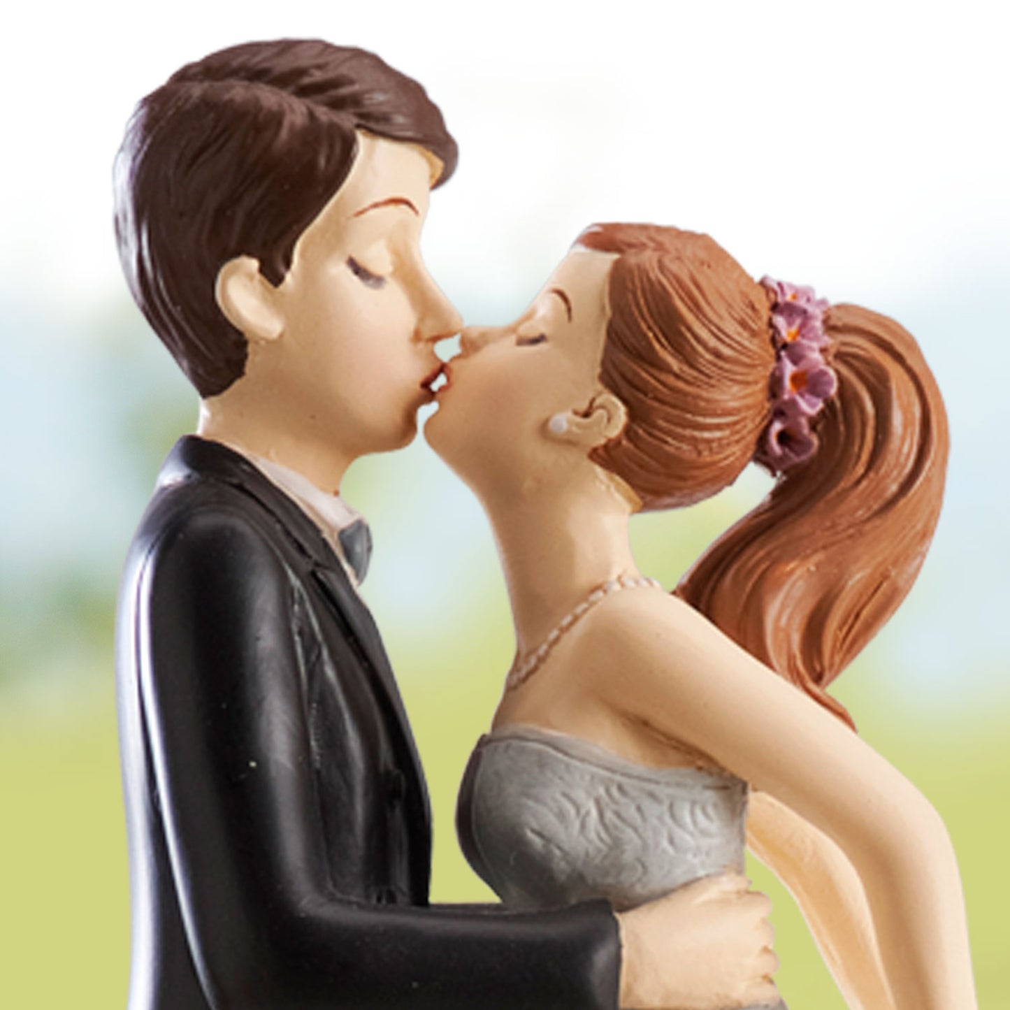 FIGURA TARTA BODA PAREJA BESO 16 CM