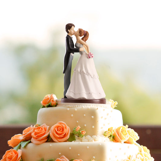 FIGURA TARTA BODA PAREJA BESO 16 CM