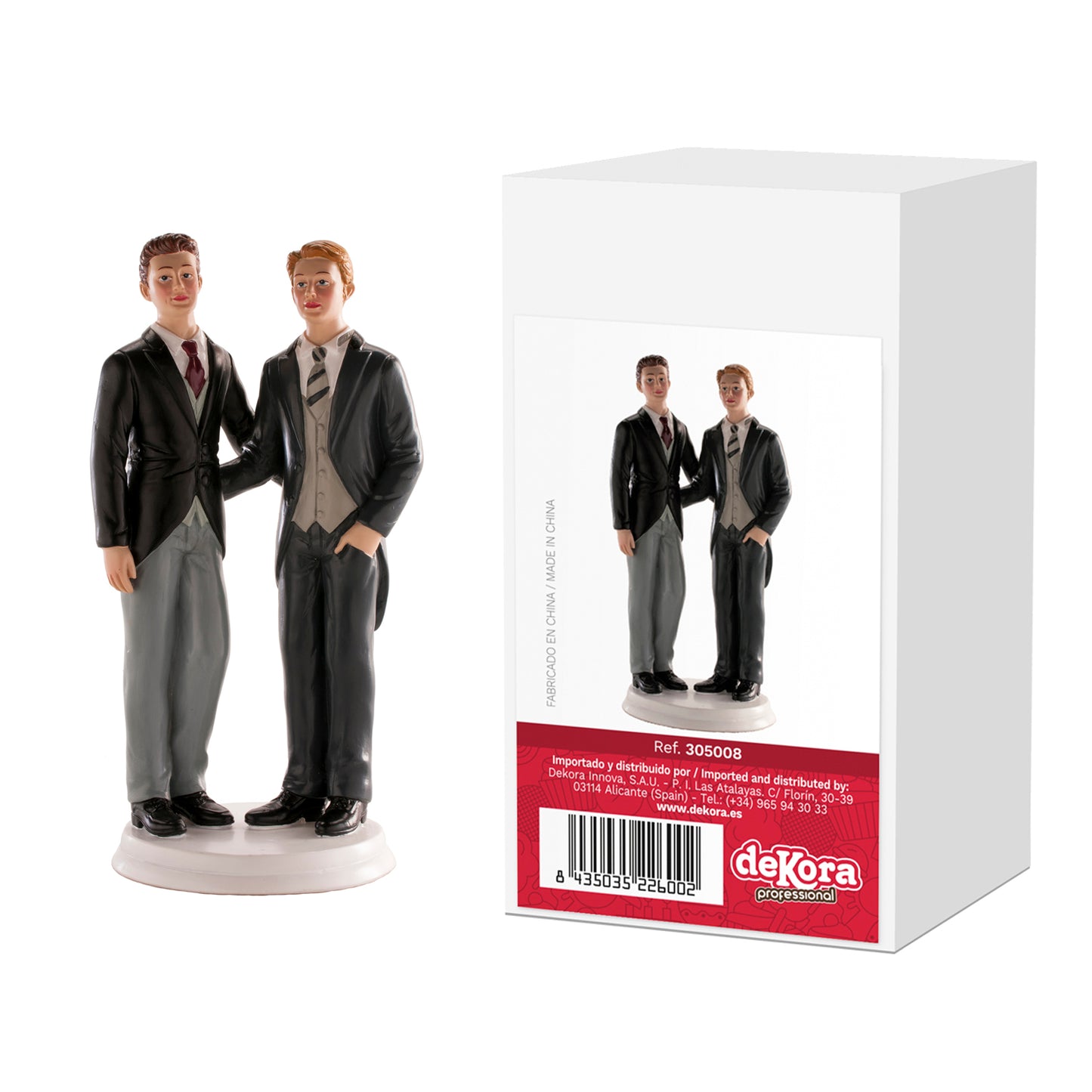 FIGURA TARTA BODA PAREJA GAY 19 CM