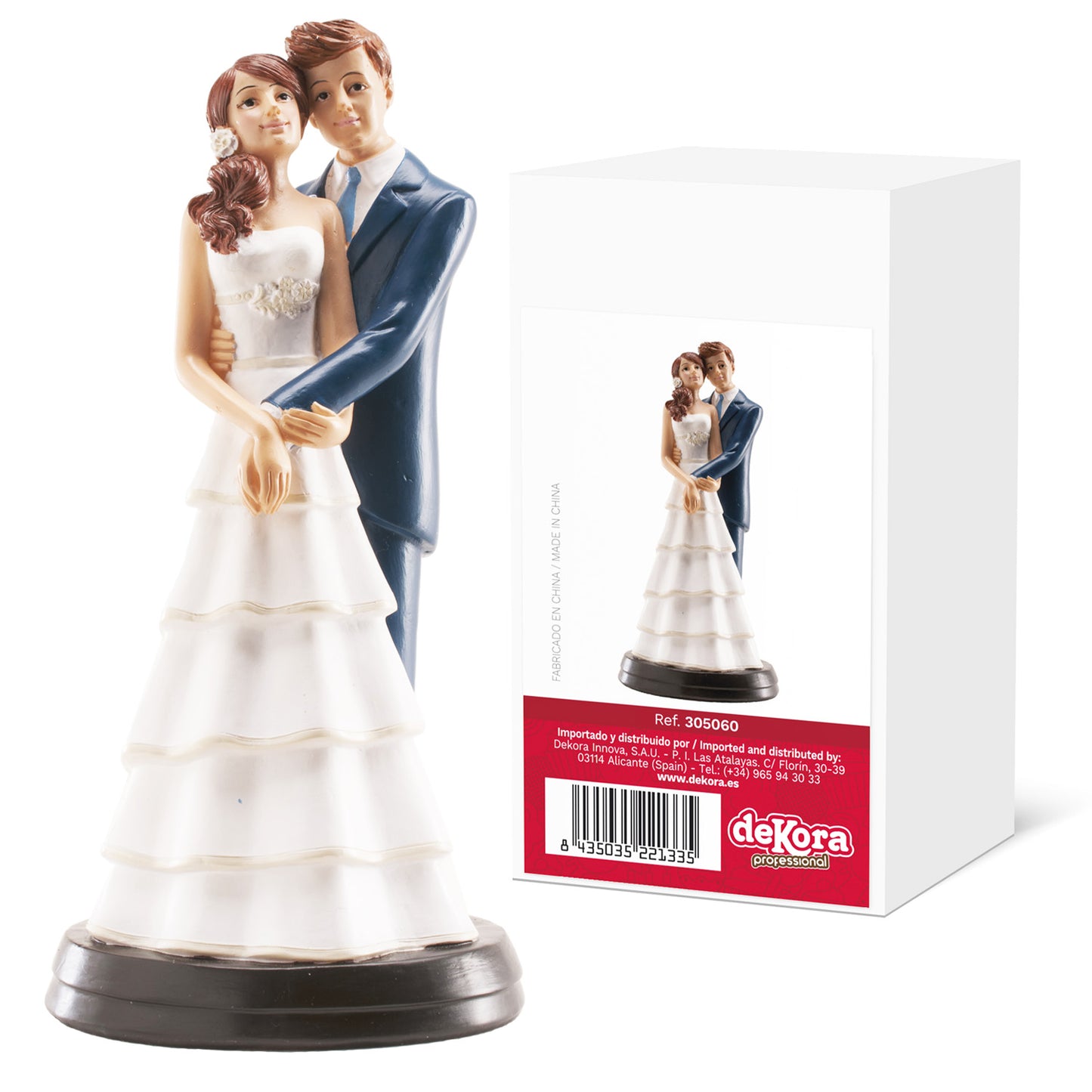 FIGURA TARTA BODA LAURA Y ALVARO 18 CM