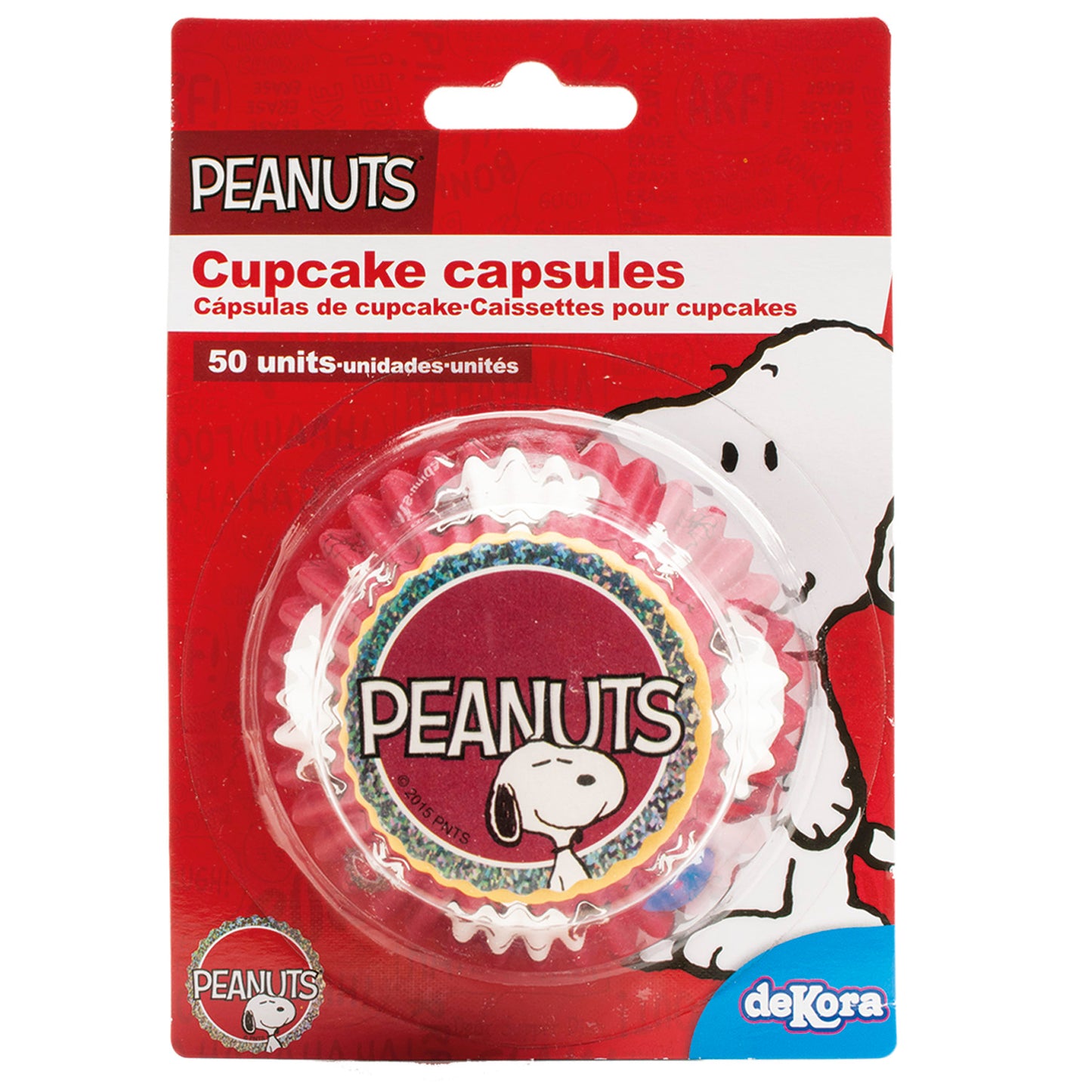 CAPSULAS CUPCAKE SNOOPY - 50 UDS