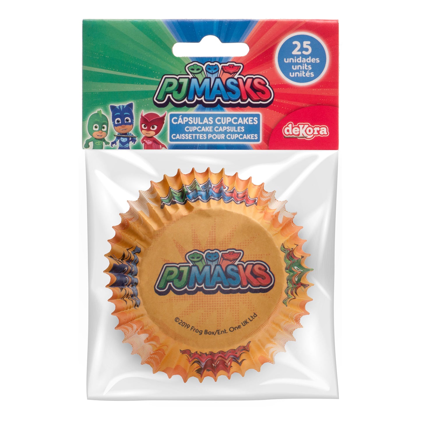 CAPSULAS CUPCAKE PJ MASKS - 25 UDS