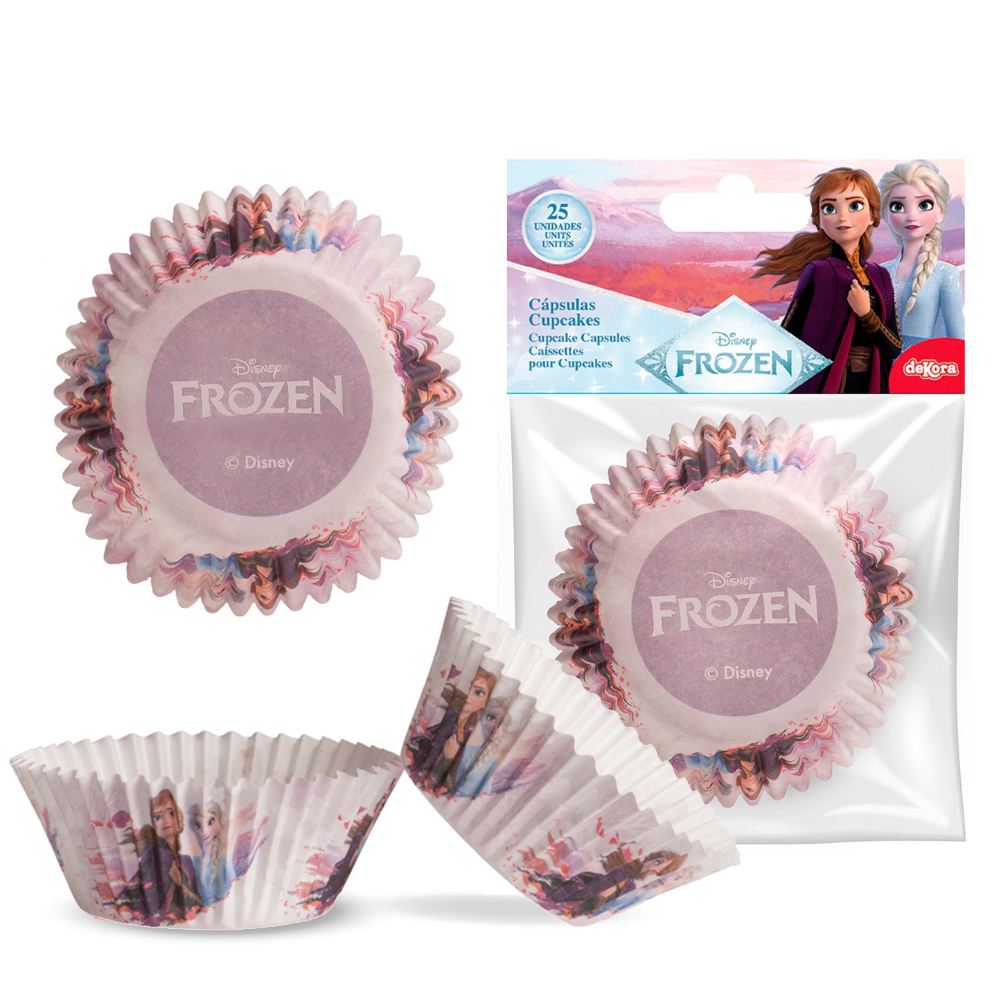 CAPSULAS CUPCAKE FROZEN - 25 UDS