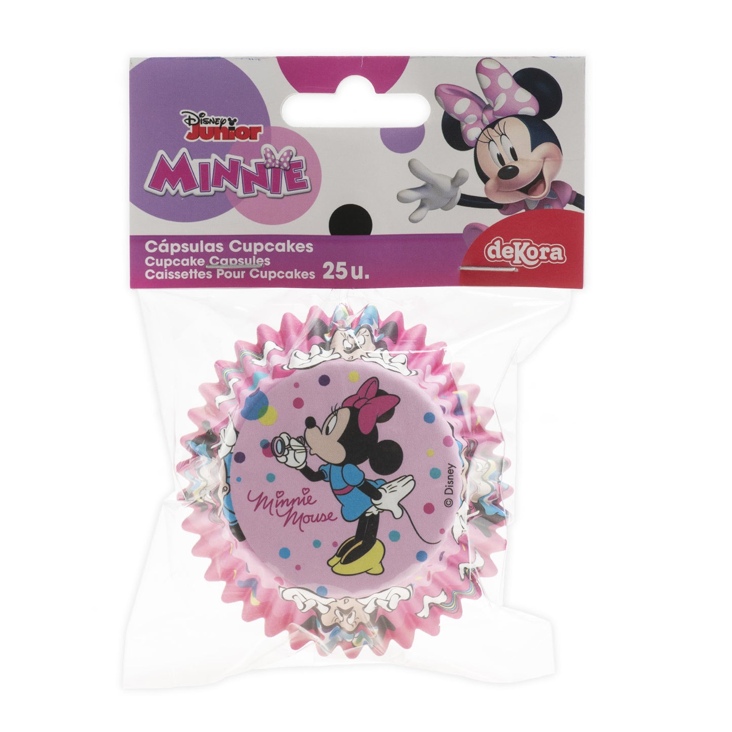 CAPSULAS CUPCAKE MINNIE MOUSE - 25 UDS