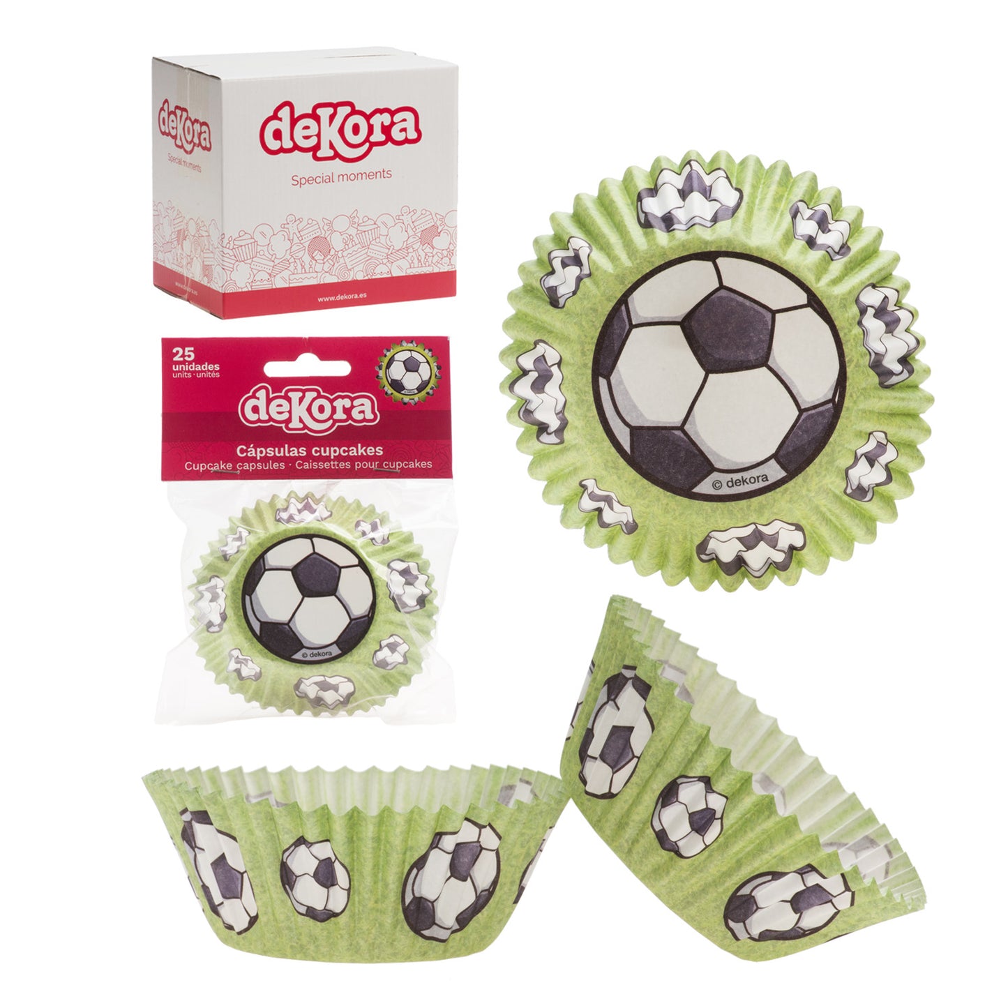 CAPSULAS CUPCAKE FÚTBOL - 25 UDS
