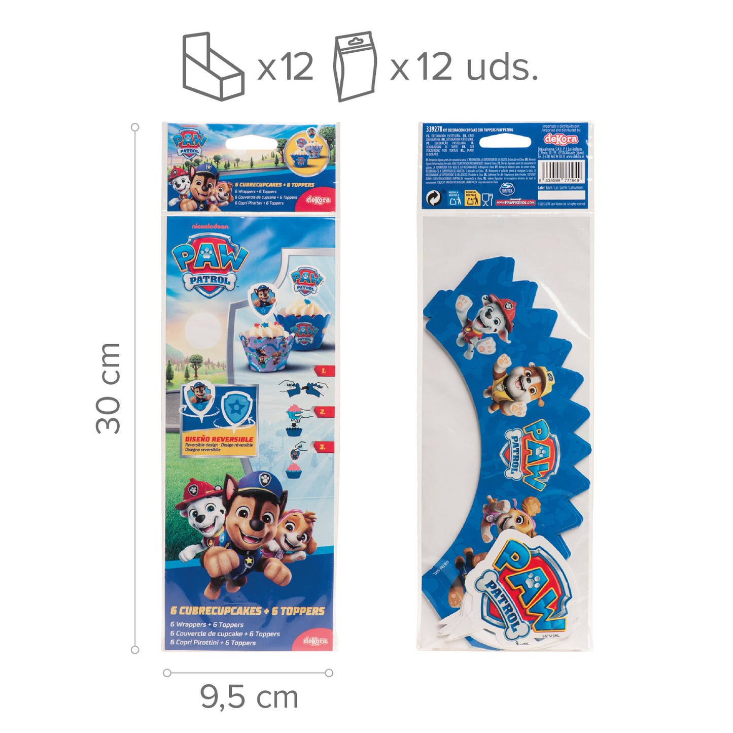 KIT DECORACION CUPCAKES PATRULLA CANINA