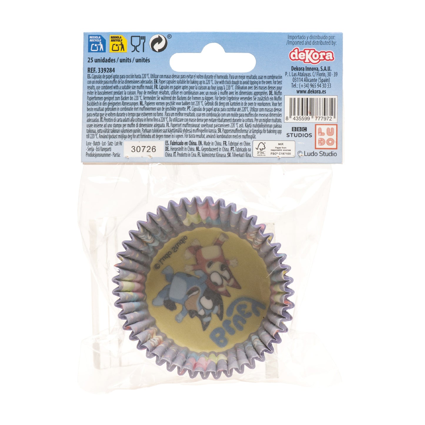 CAPSULAS CUPCAKE BLUEY BINGO - 25 UDS