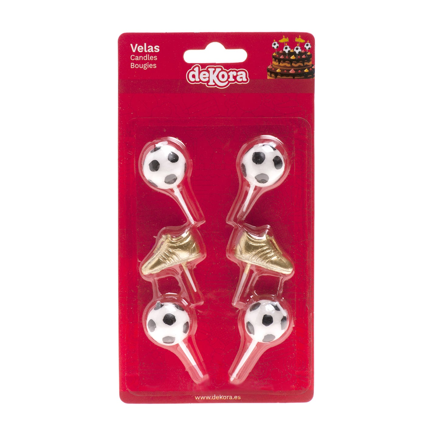 VELAS TARTA BALÓN Y BOTA DE FÚTBOL
