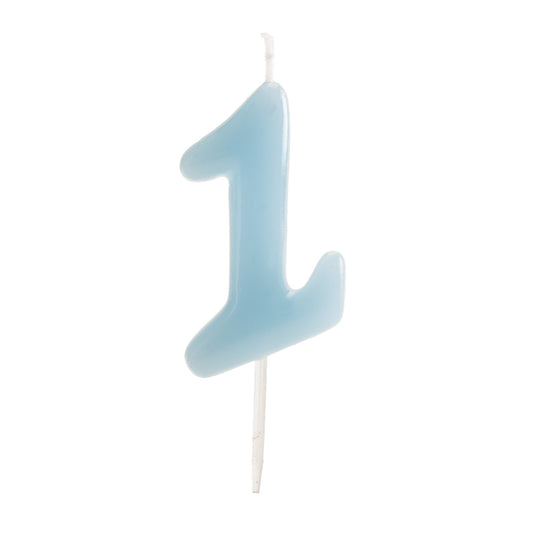 Kit Fiesta Bebe Azul: Velas Bebé + Vela 1 año