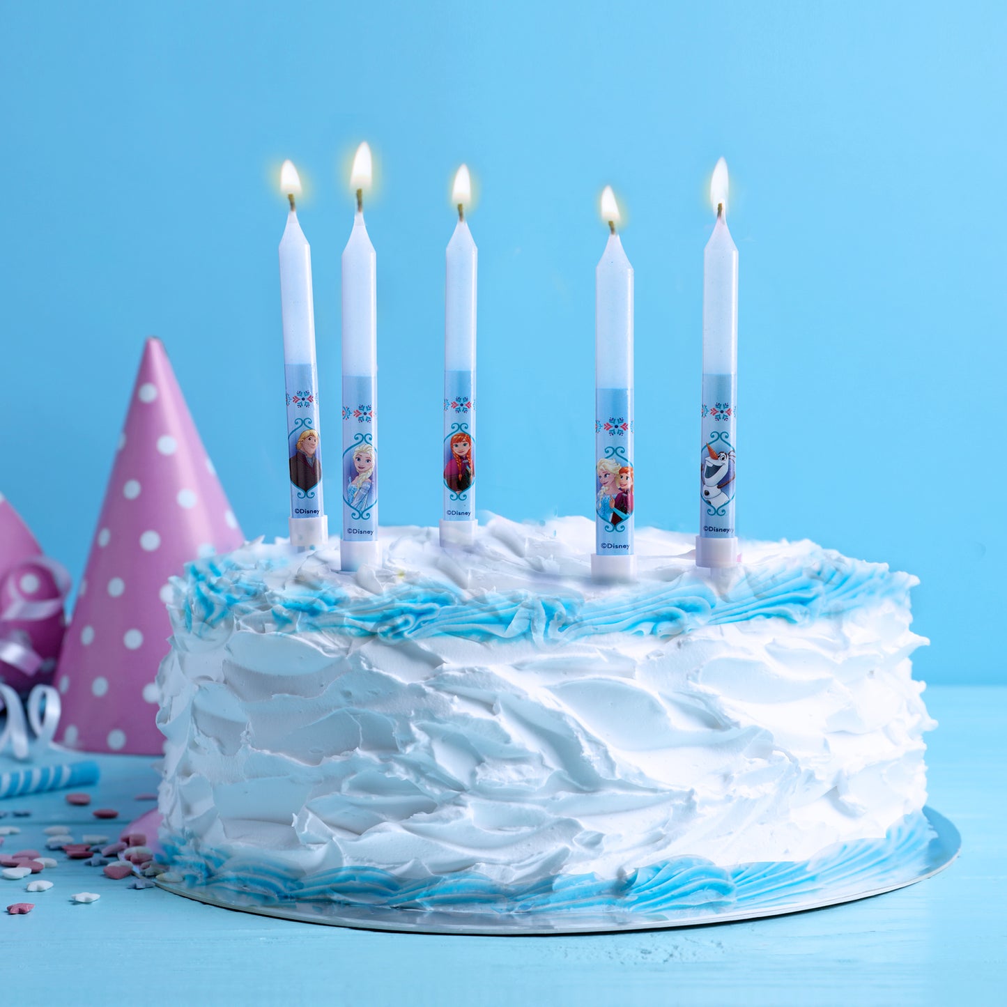 8 VELAS PALILLO TARTA CUMPLEAÑOS FROZEN