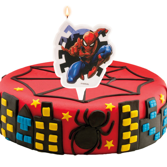 VELA TARTA CUMPLEAÑOS SPIDERMAN 2D 7,5CM