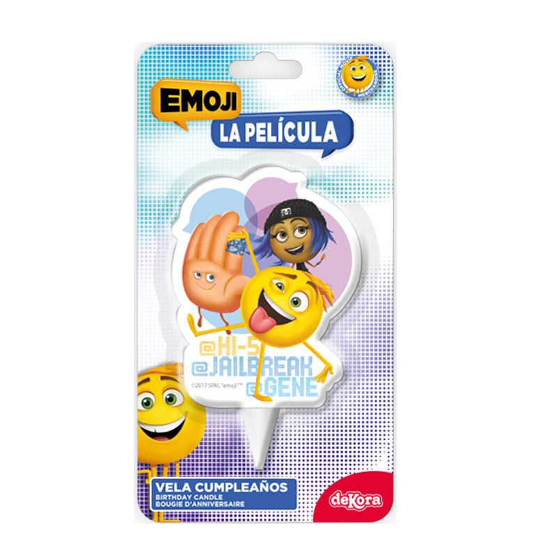 VELA TARTA CUMPLEAÑOS EMOJI