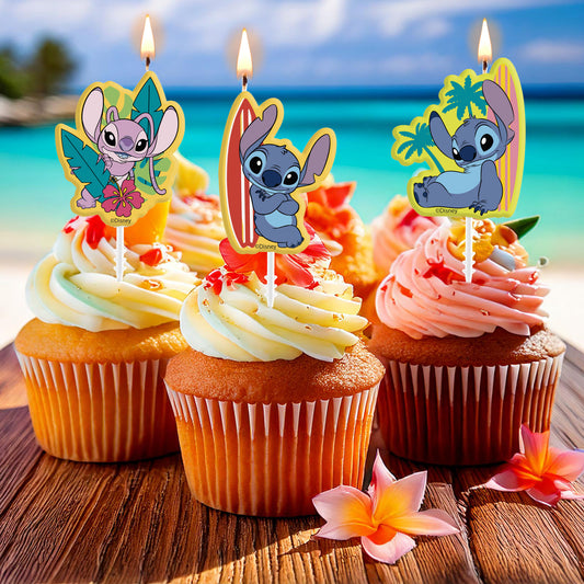 VELAS TARTA CUMPLEAÑOS STITCH