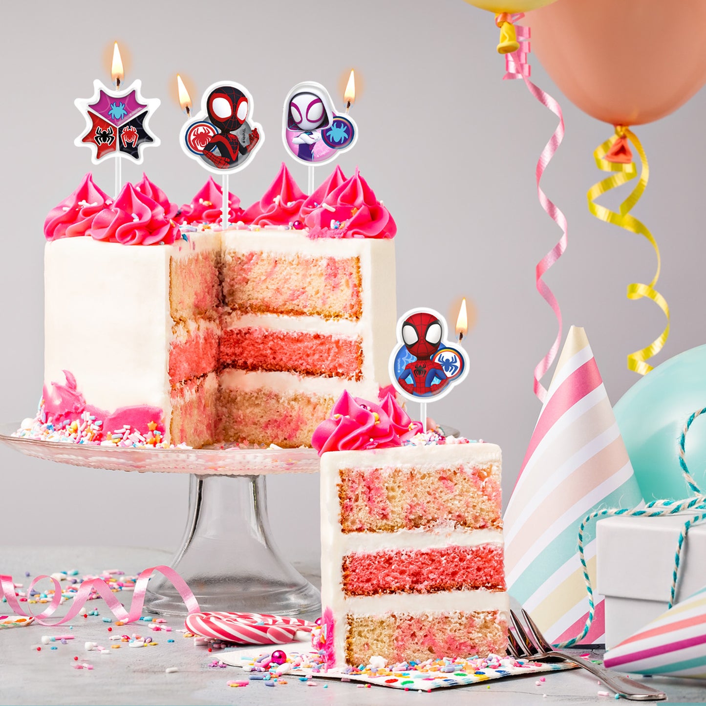 VELAS TARTA CUMPLEAÑOS SPIDEY 4UD