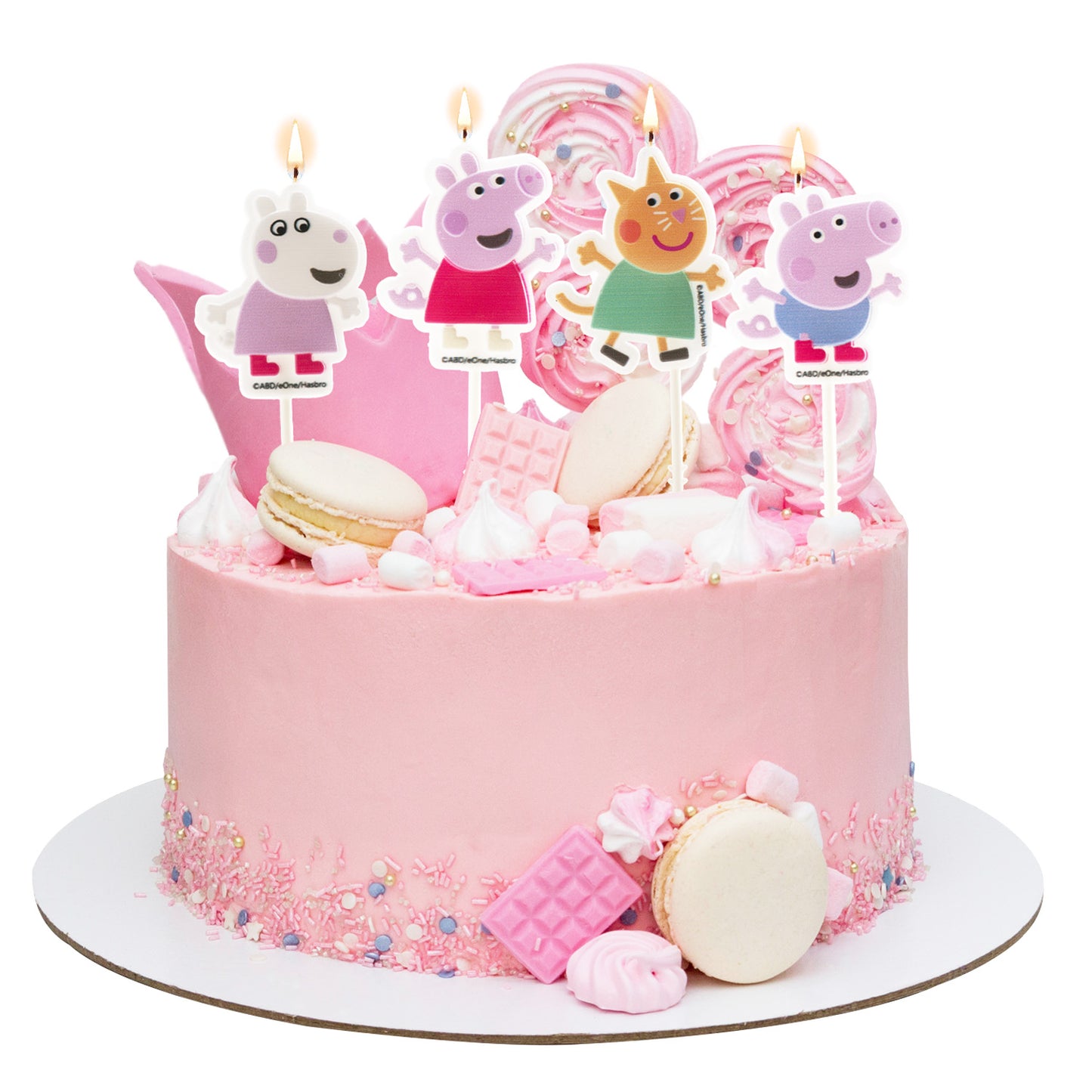 VELAS TARTA CUMPLEAÑOS PEPPA PIG 4UD