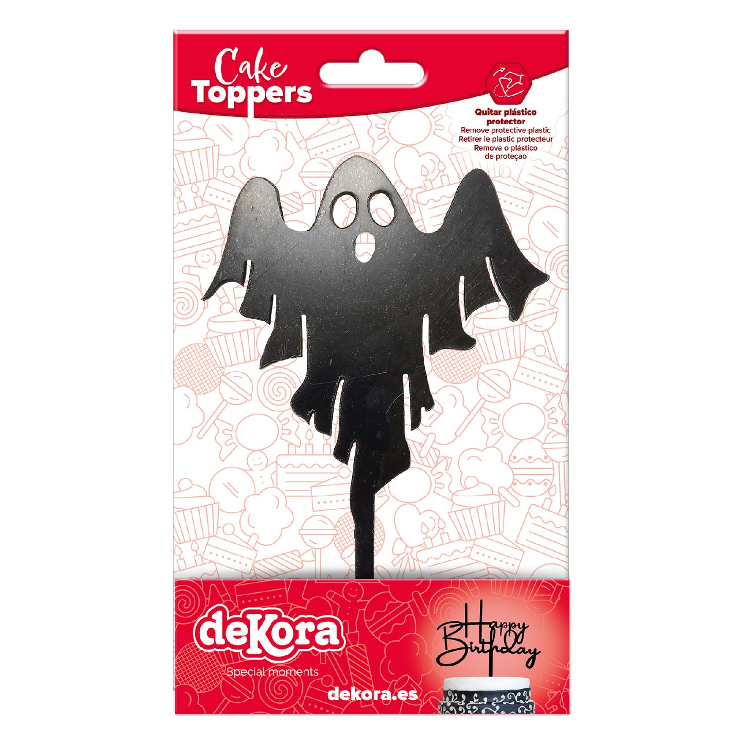 CAKE TOPPER FANTASMA HALLOWEEN 10X16 CM