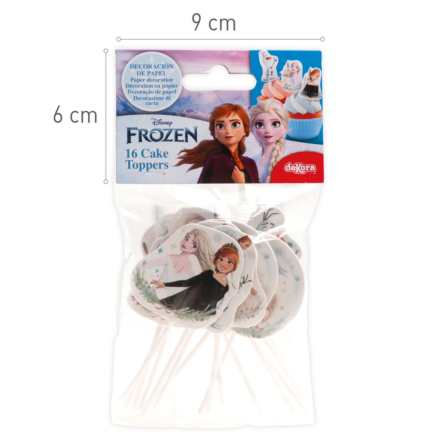 CAKE TOPPERS PAPEL FROZEN - 16 UD