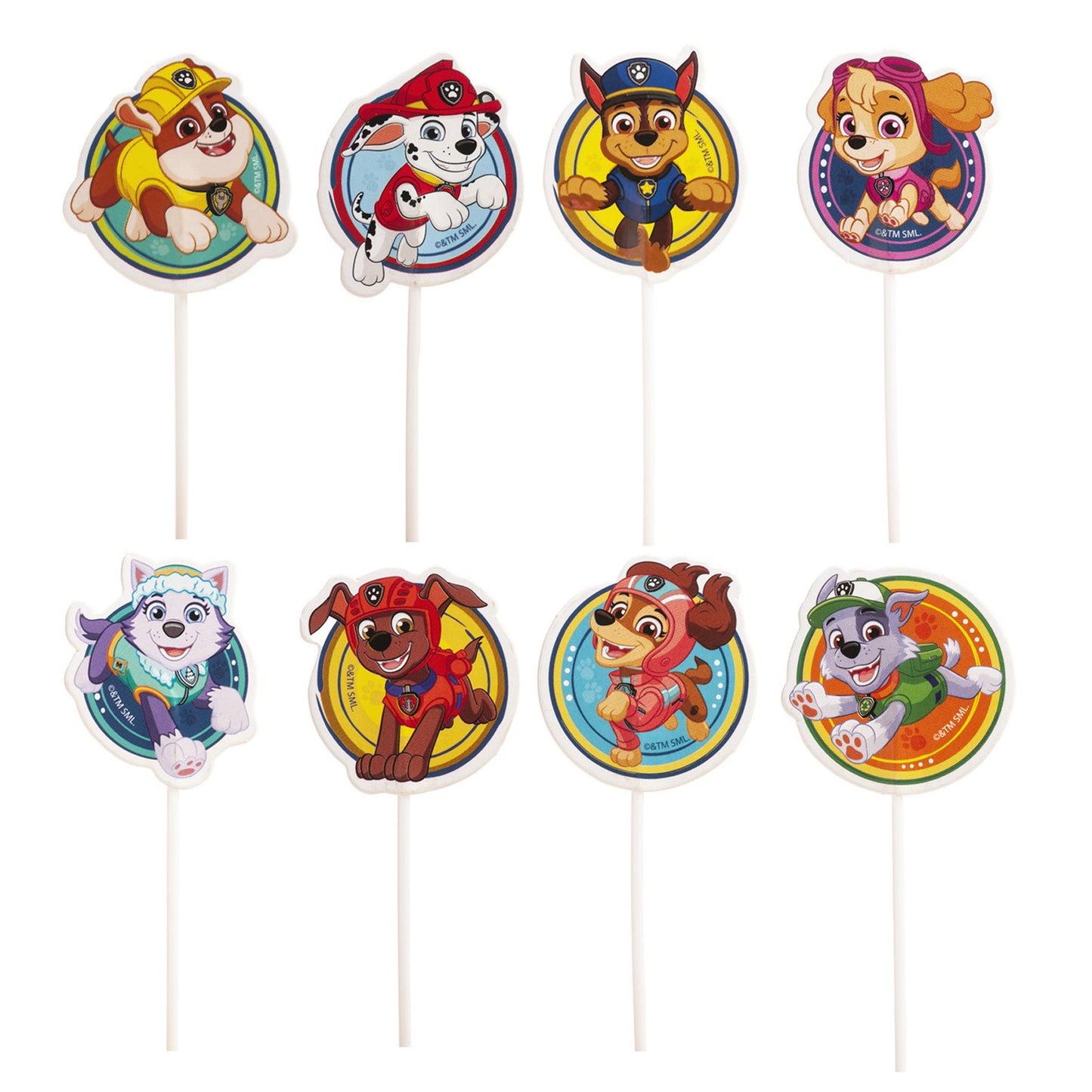 CAKE TOPPERS PAPEL PATRULLA CANINA - 16 UD