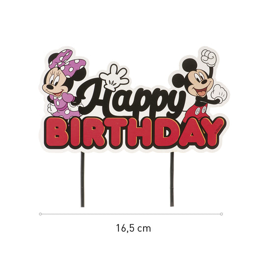 CAKE TOPPER PAPEL MICKEY & MINNIE MOUSE 17,5 CM
