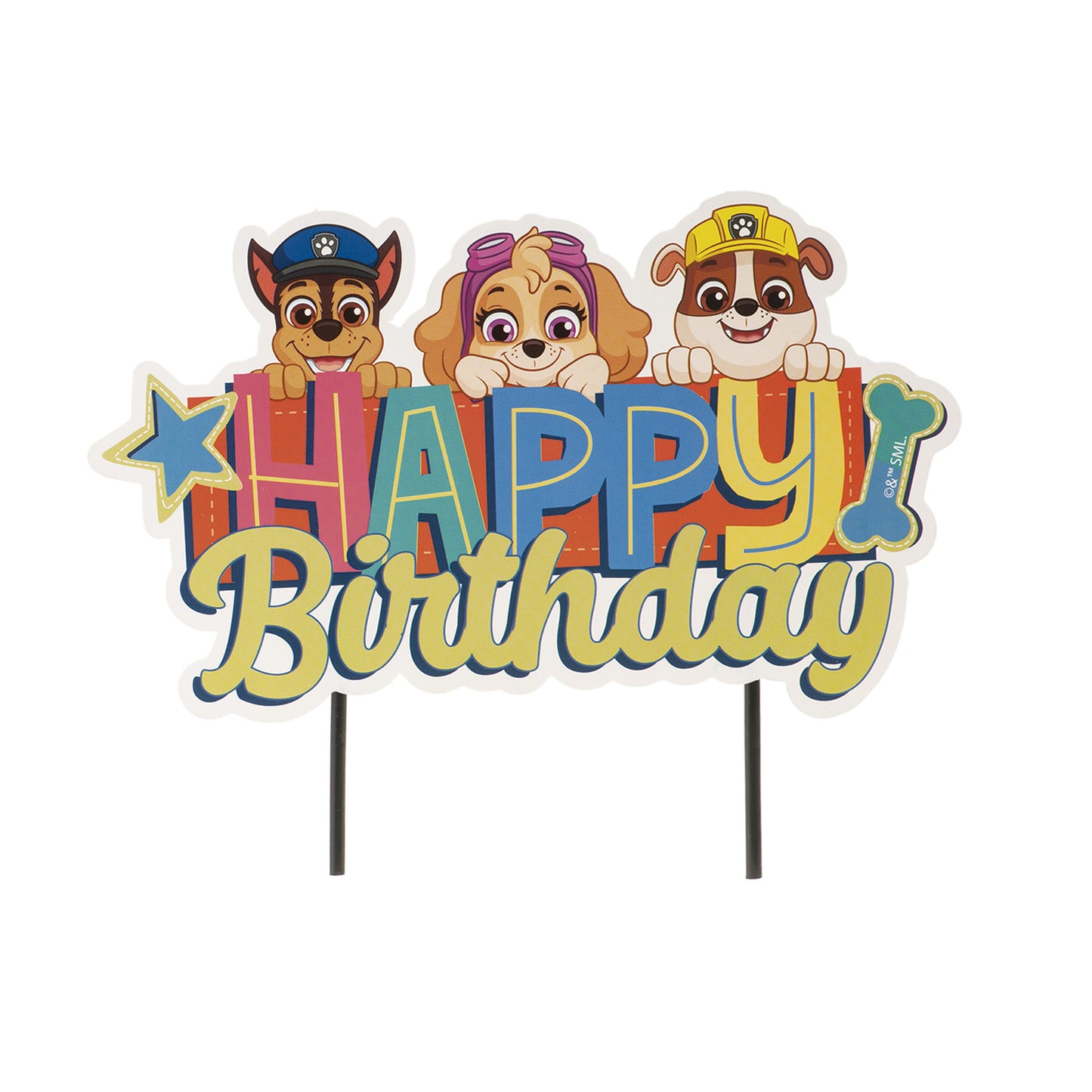 CAKE TOPPER PAPEL PATRULLA CANINA 17x15 CM