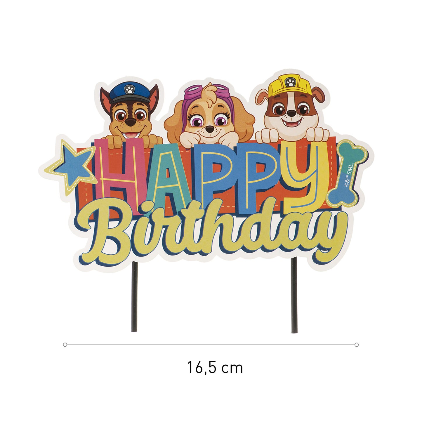 CAKE TOPPER PAPEL PATRULLA CANINA 17x15 CM