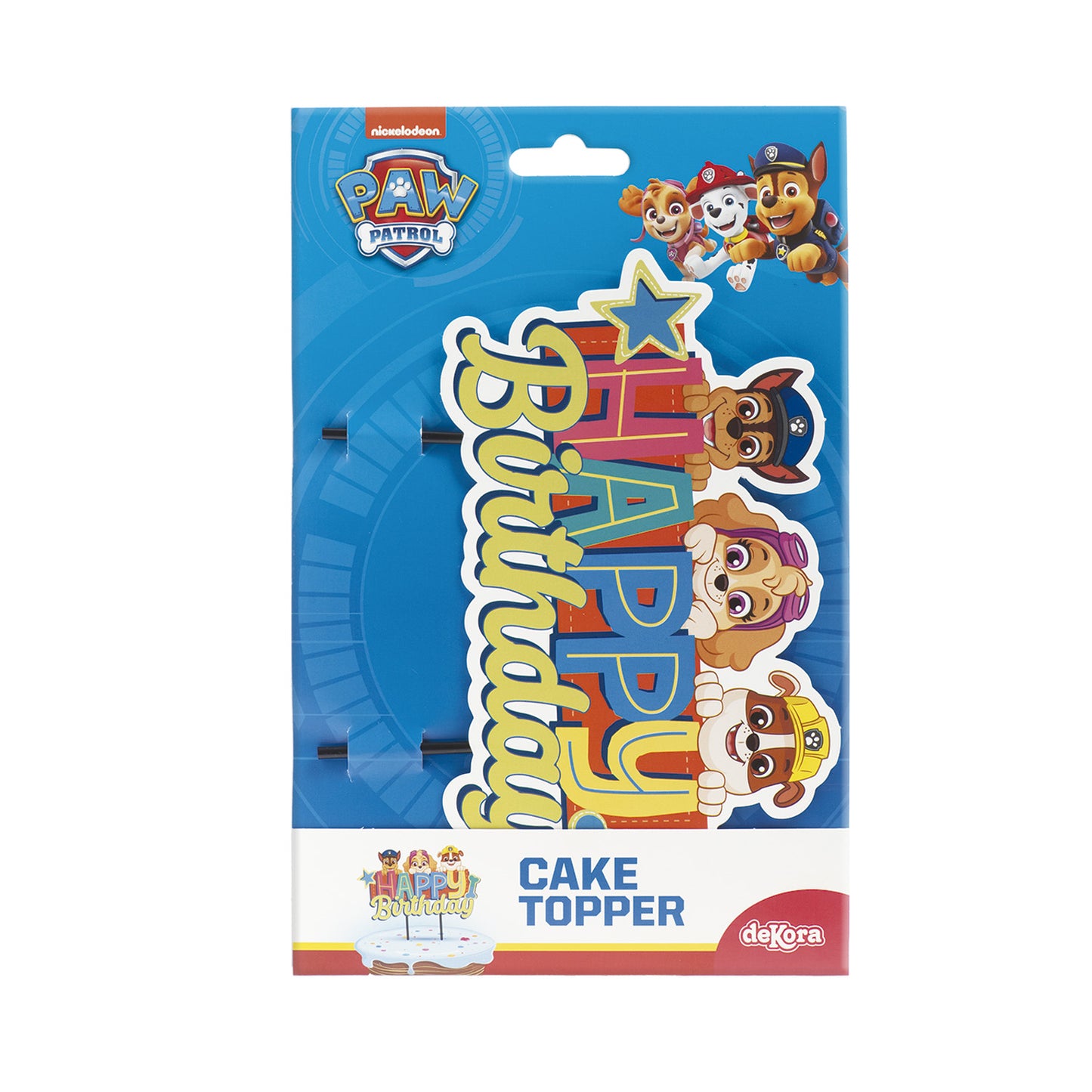 CAKE TOPPER PAPEL PATRULLA CANINA 17x15 CM