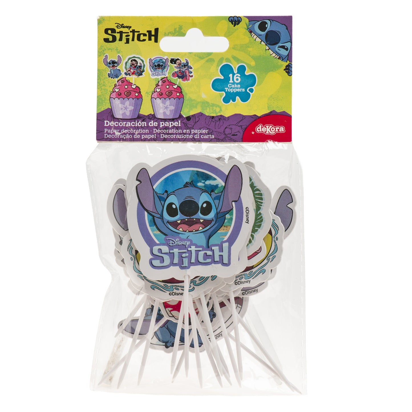 CAKE TOPPERS PAPEL STITCH - 16 UD